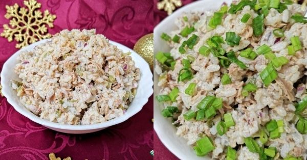 Салат с рисом и тунцом «Морские камешки»‎
